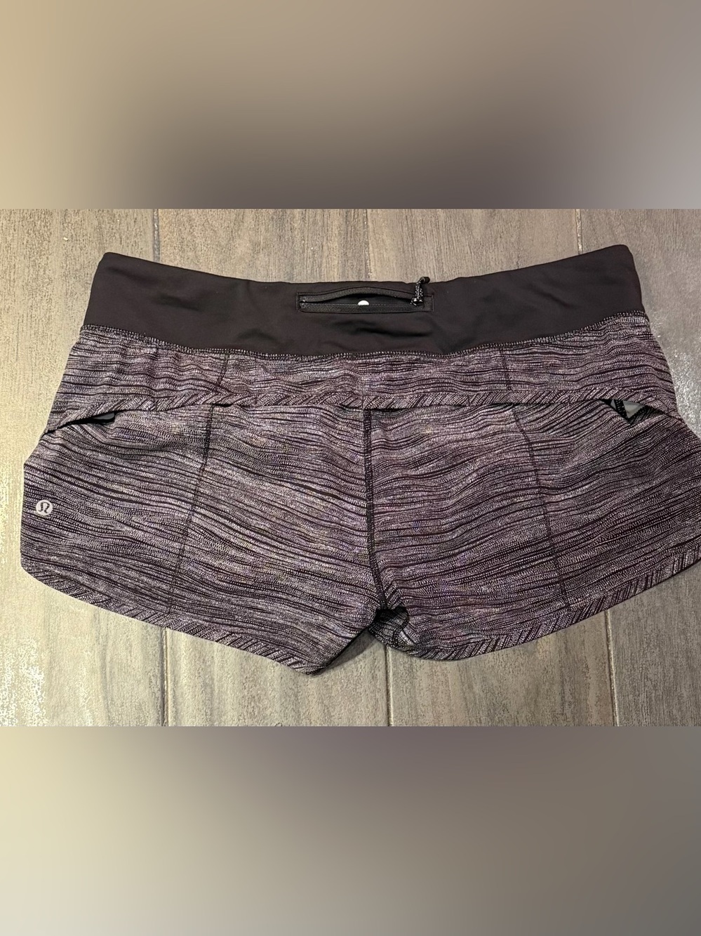 Lululemon Speed Shorts Greyt Deep Coal Black 4-Way Stretch Lined Sz 12